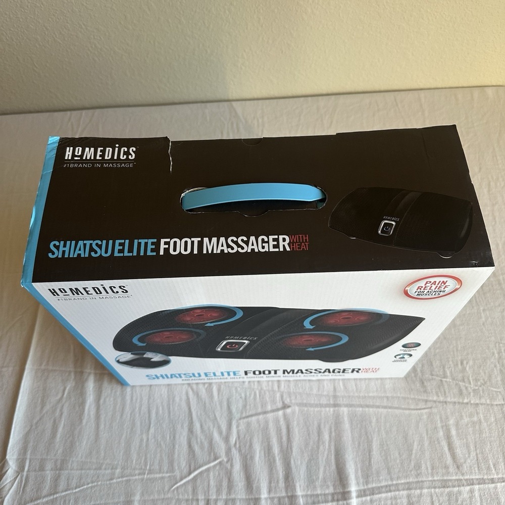 HoMedics Shiatsu Foot Massager with Heat Kneading‎ Massage FMS-255HJ Works EUC - Picture 2 of 12